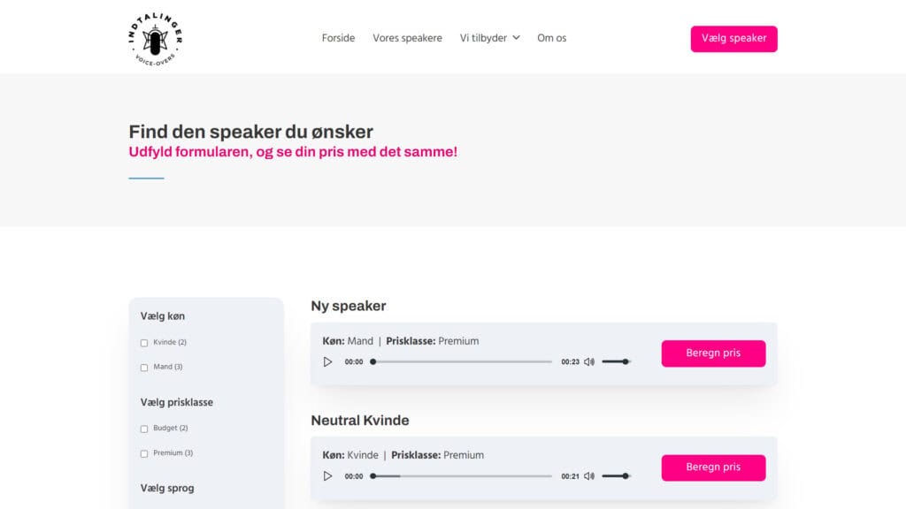Indtalinger Dk Speakere 1